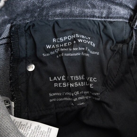 NEW FRAME Le High Straight Jeans Mid Rise Ankle Black Acid Wash Edgey - Picture 12 of 14